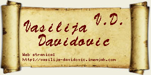 Vasilija Davidović vizit kartica